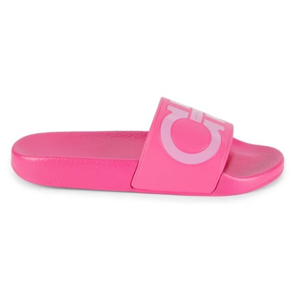 FERRAGAMO Groovy Dual Gancini Slides 5